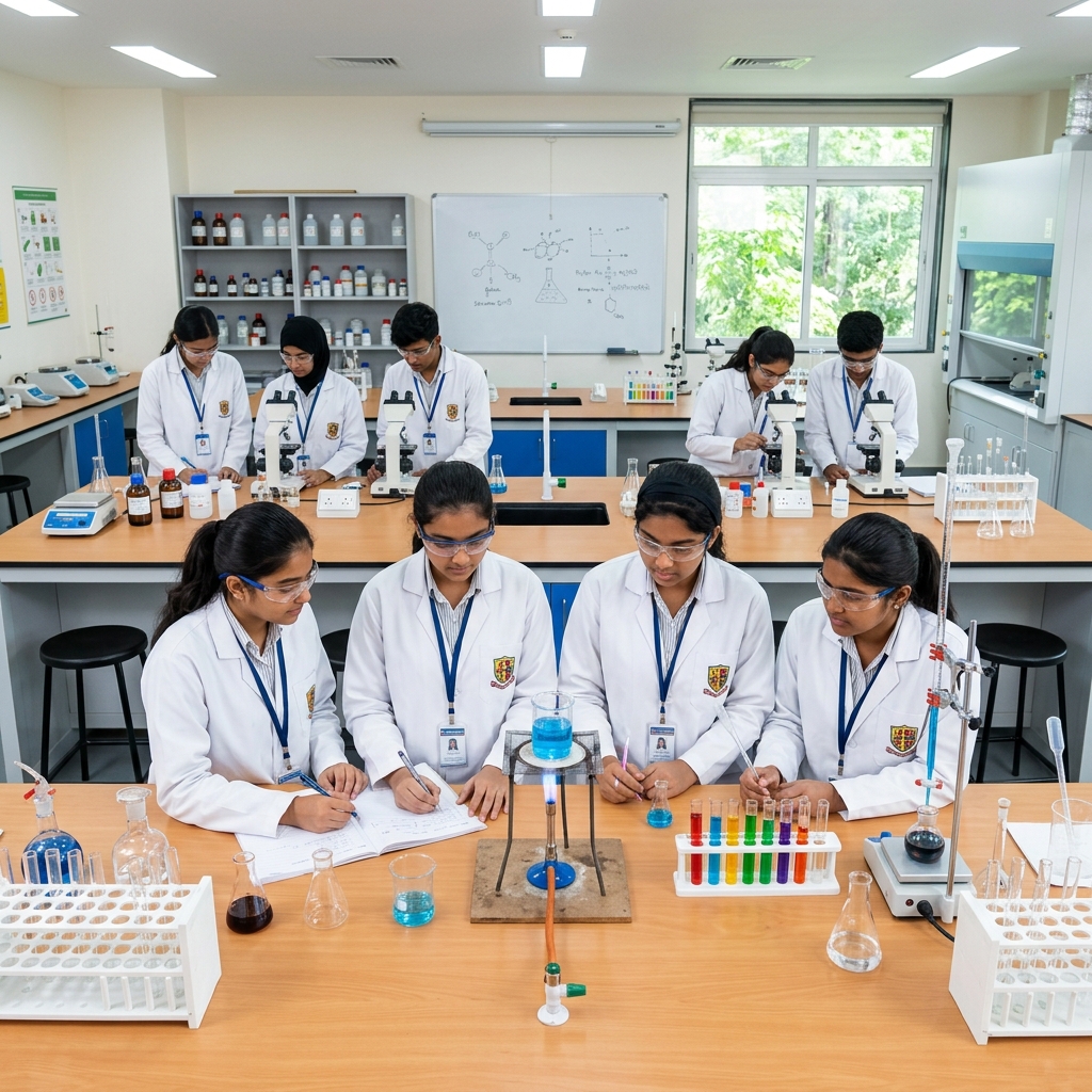 Hygienic school canteen serving healthy food
